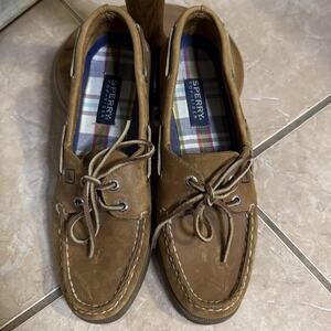 Sperry Womens Sahara 2-Eye Boat Shoes Size 9.5M Honey Sole
